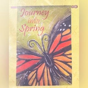 Evergreen large Monarch Butterfly Spring outdoor decor flag NEW